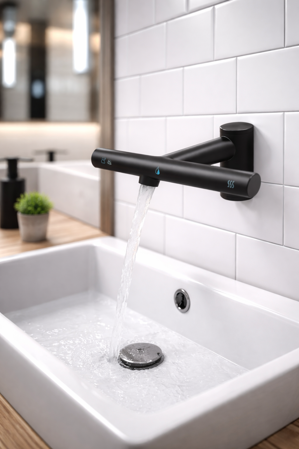 Fontana Matte Black Touchless Faucet